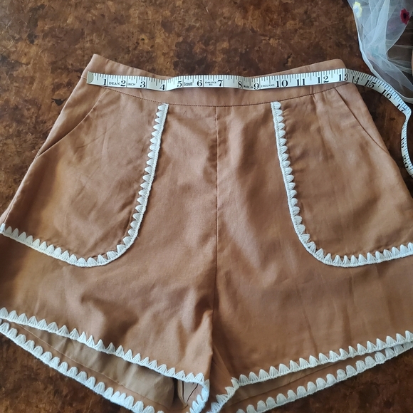Petal & Pup Tan Pajama Set with White Trim - Picture 4 of 12